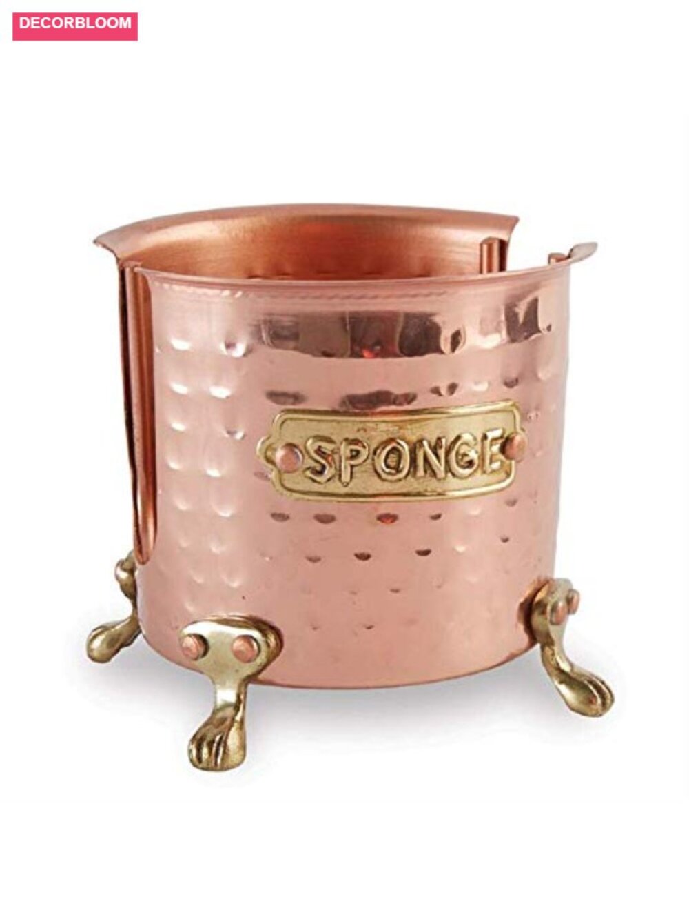 Copper Kitchen Sponge Holder Caddy Sink Storage